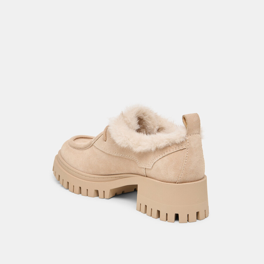 milza plüsch-loafer aus dune-wildleder