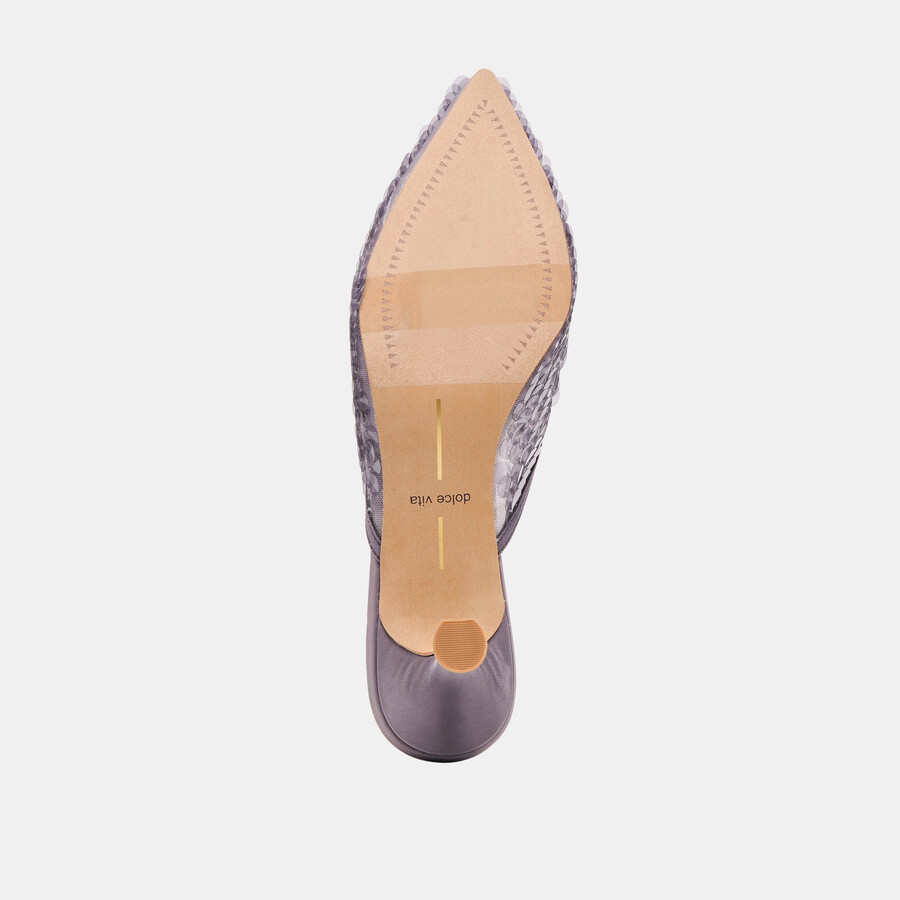 cleo pailletten-pumps rauchfarben