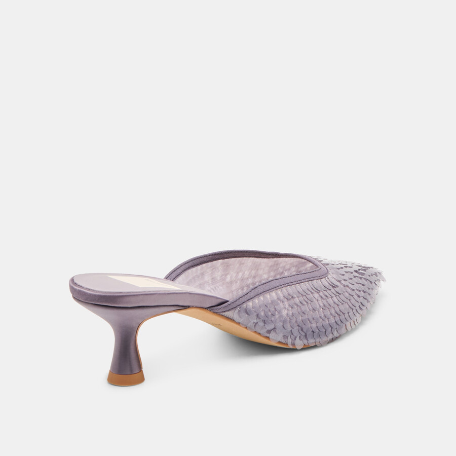cleo pailletten-pumps rauchfarben
