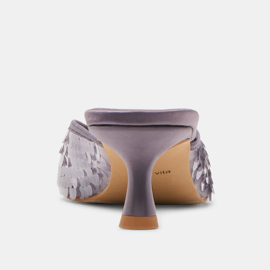 cleo pailletten-pumps rauchfarben