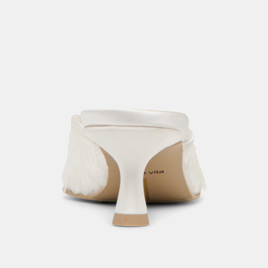 cleo pailletten-pumps elfenbeinfarben