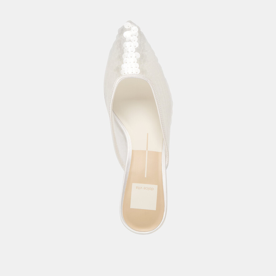 cleo pailletten-pumps elfenbeinfarben