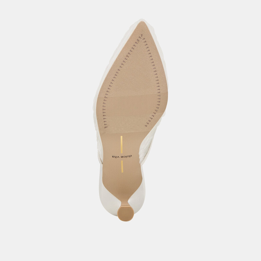 cleo pailletten-pumps elfenbeinfarben