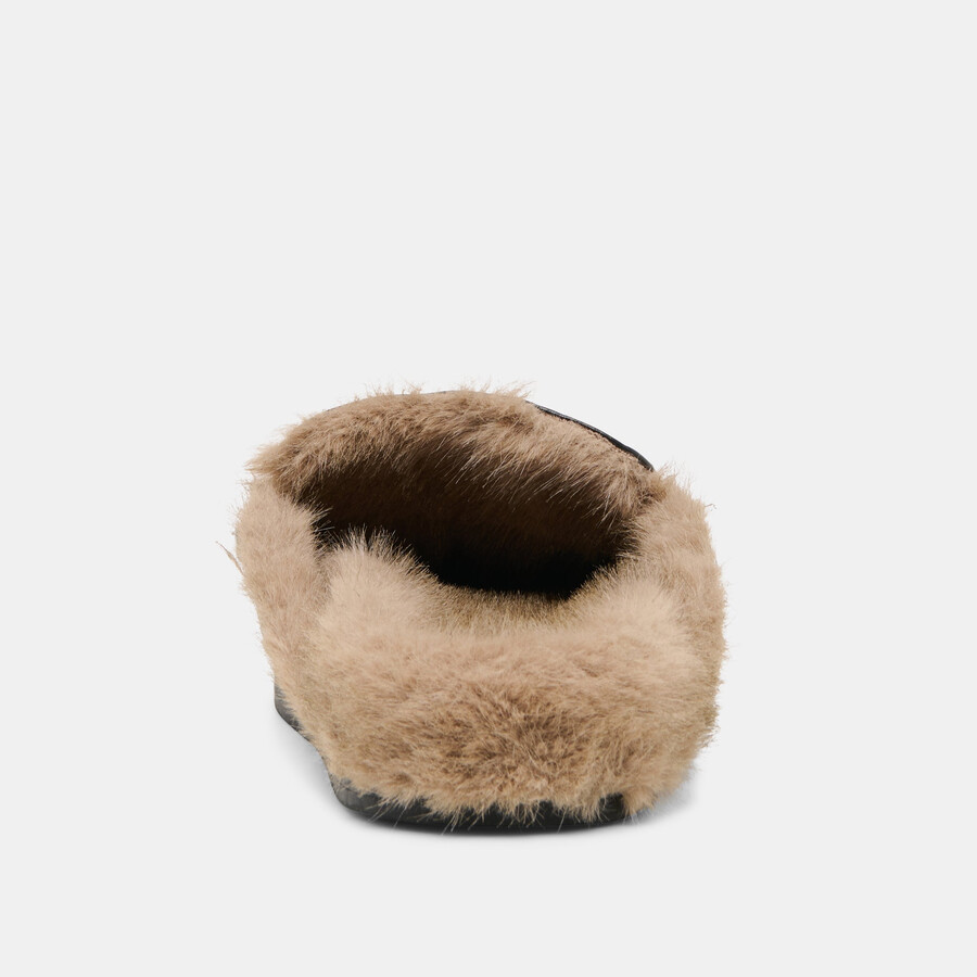 jodero plush flats schwarzes leder