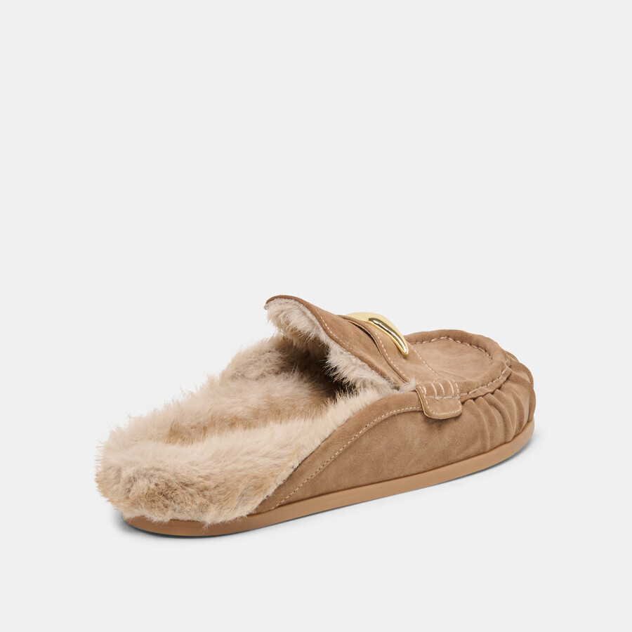 jodero plush flats mushroom wildleder