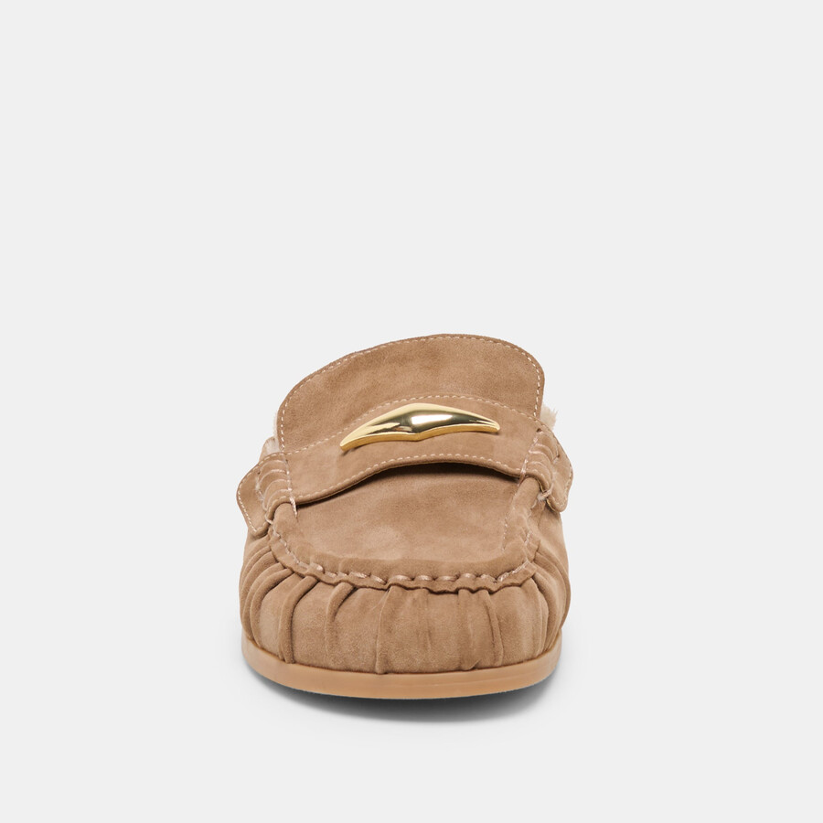 jodero plush flats mushroom wildleder