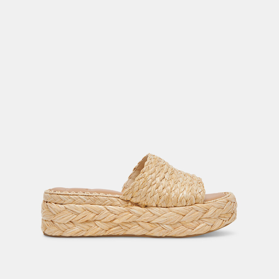 chavi sandalen hell natur raffia