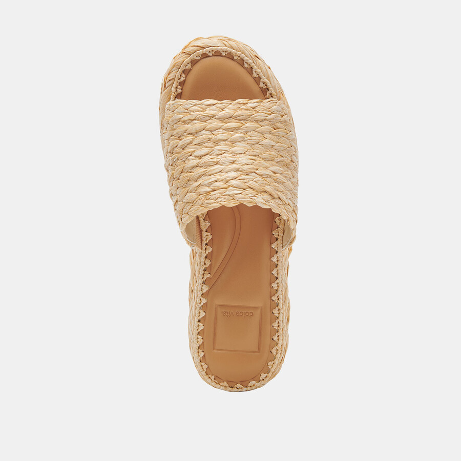 chavi sandalen hell natur raffia