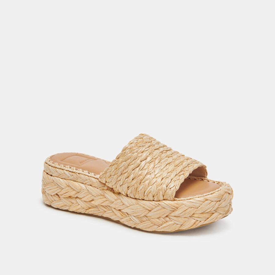 chavi sandalen hell natur raffia