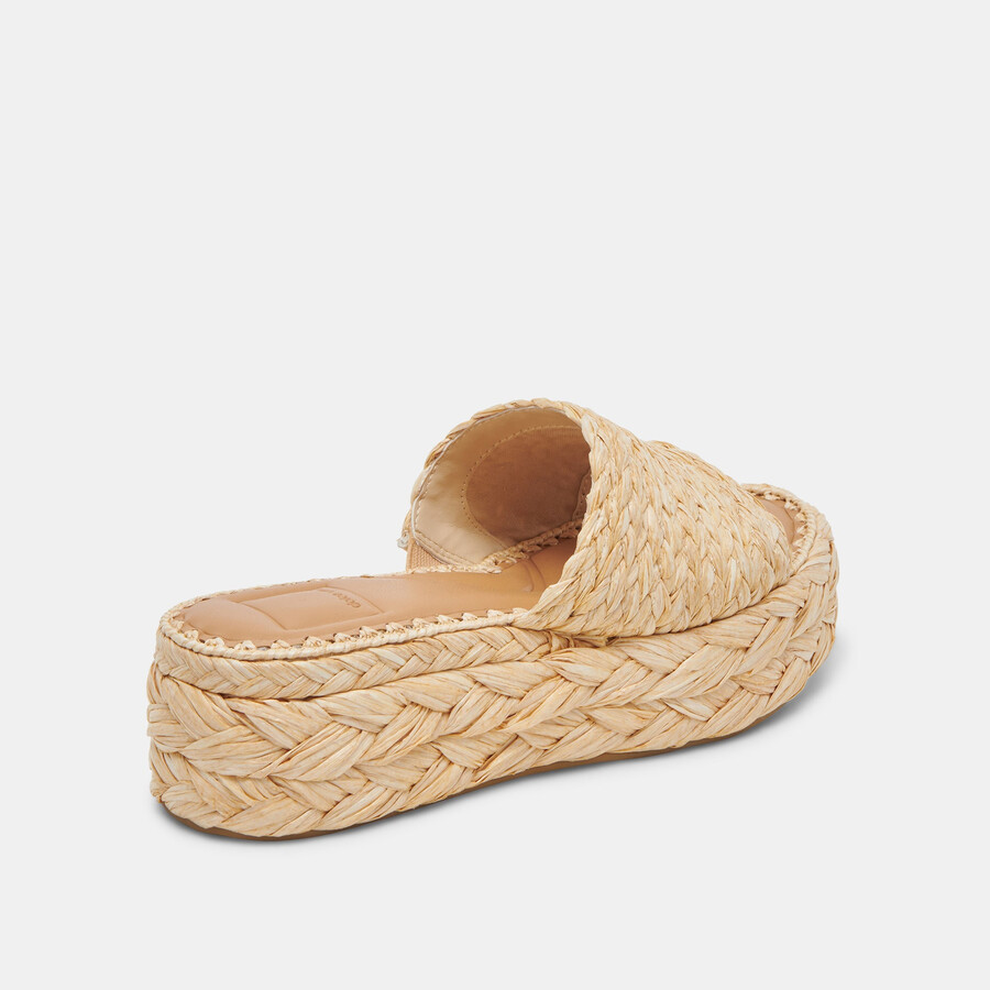 chavi sandalen hell natur raffia