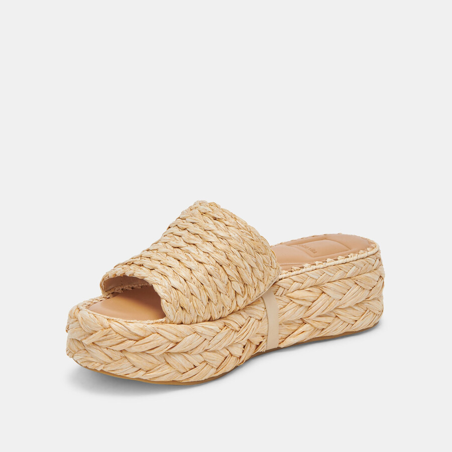 chavi sandalen hell natur raffia