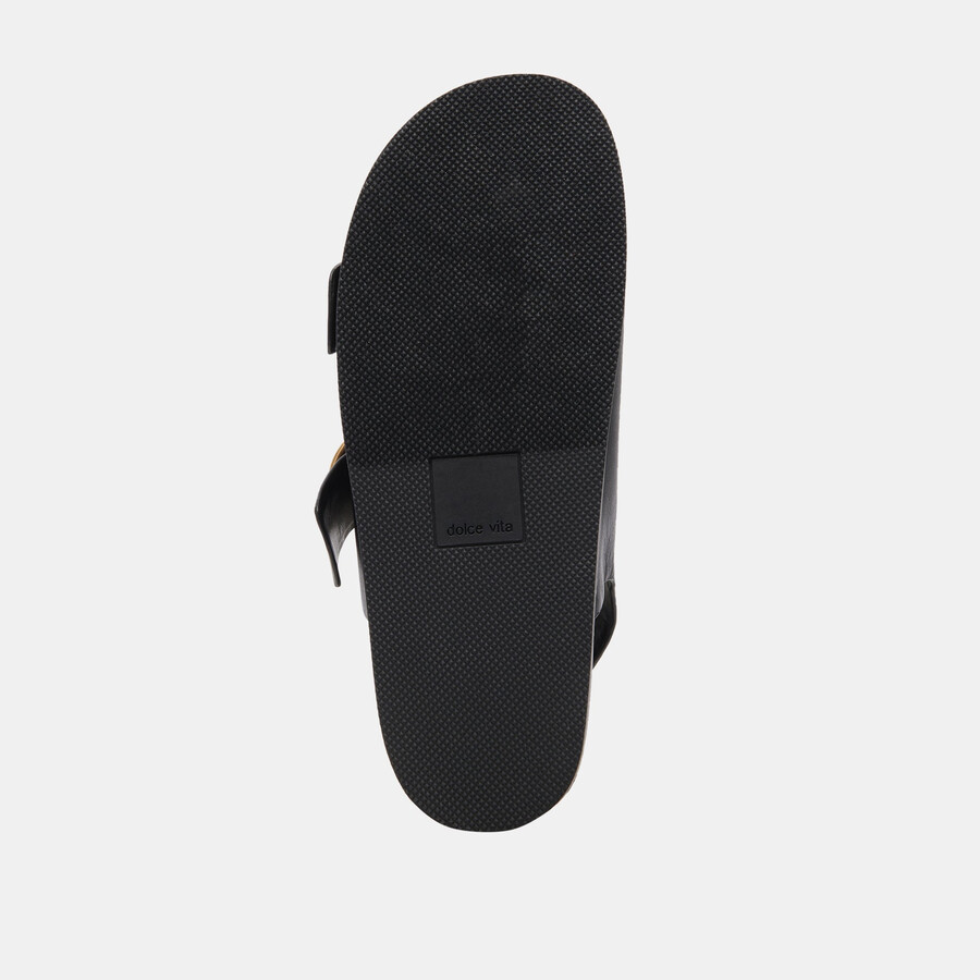 starla sandalen aus schwarzem leder