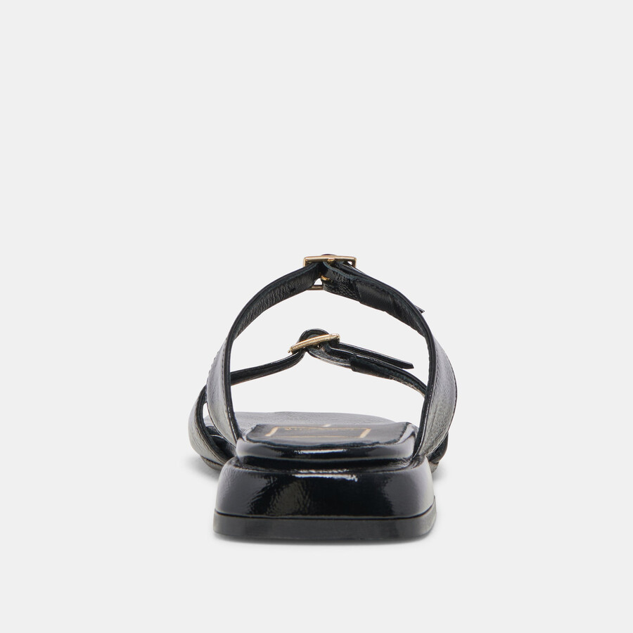 lavendel sandalen midnight crinkle lackleder