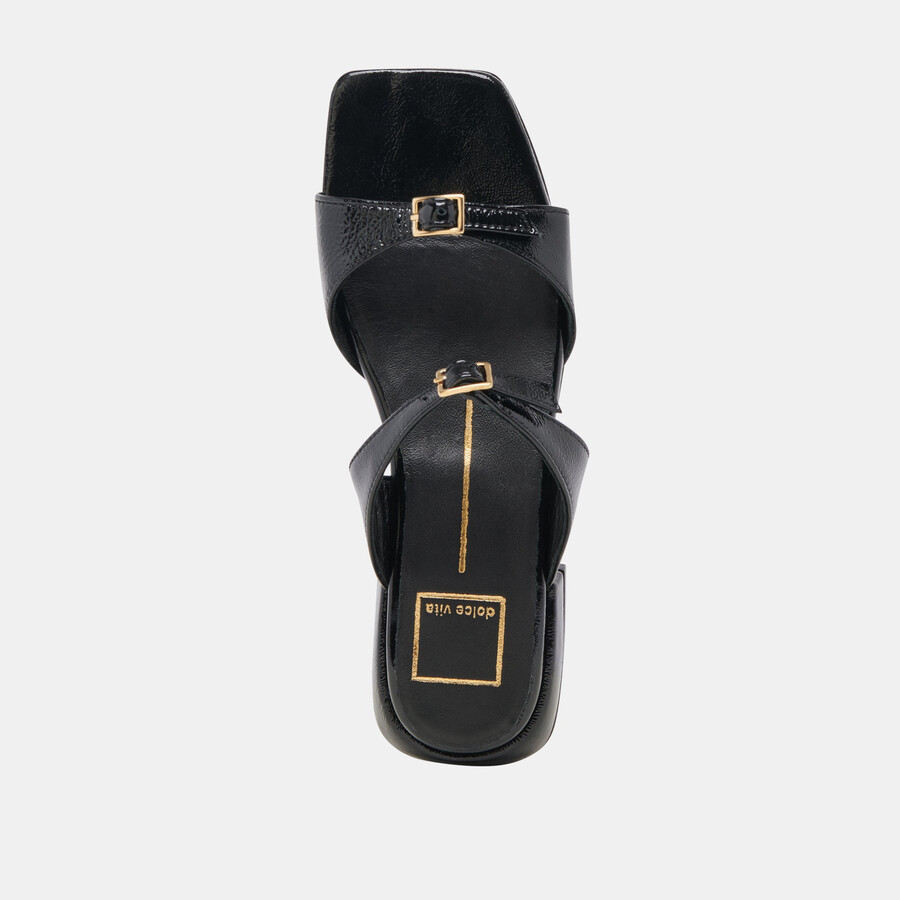 lavendel sandalen midnight crinkle lackleder