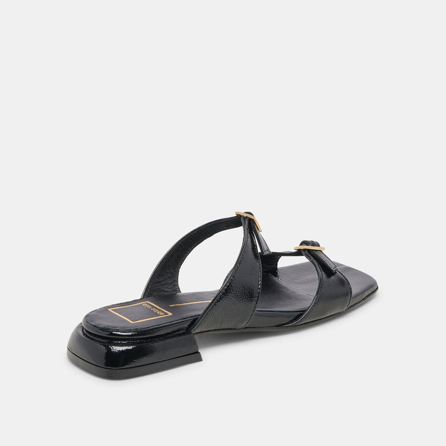 lavendel sandalen midnight crinkle lackleder