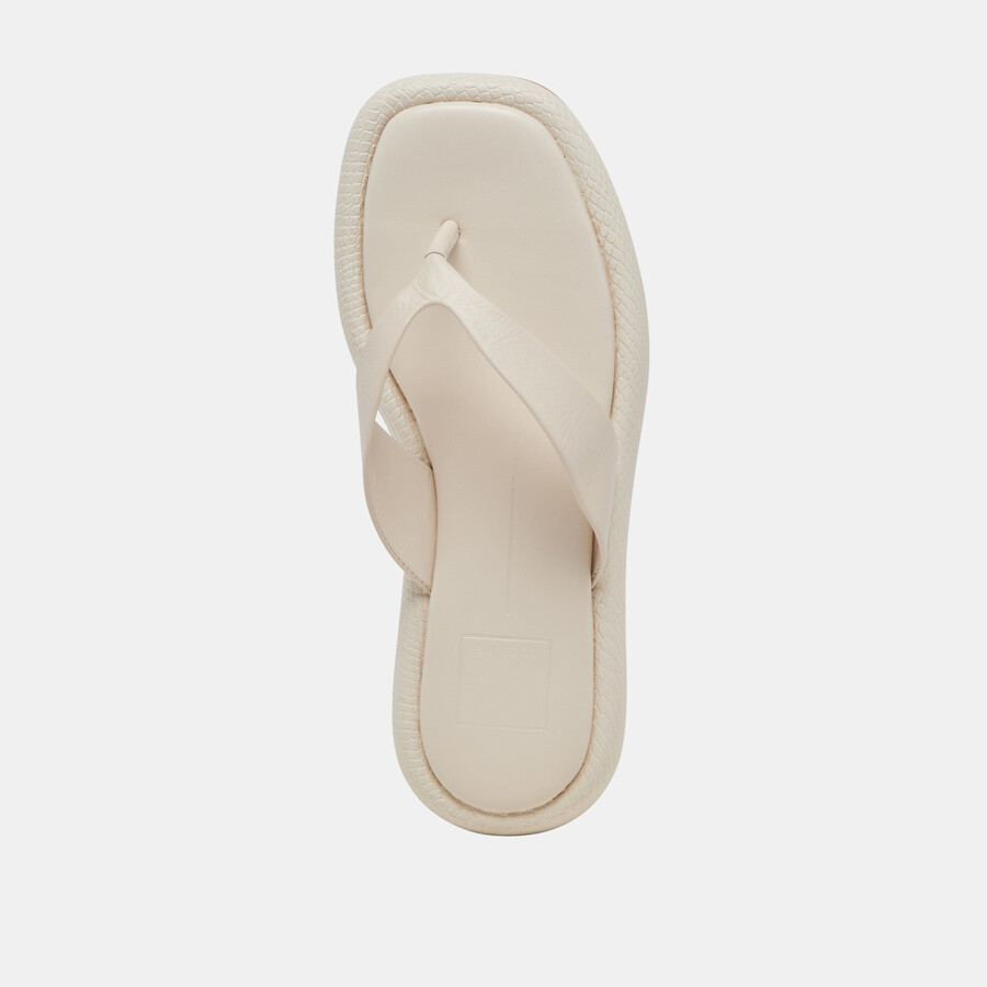 adin sandalen elfenbein leder