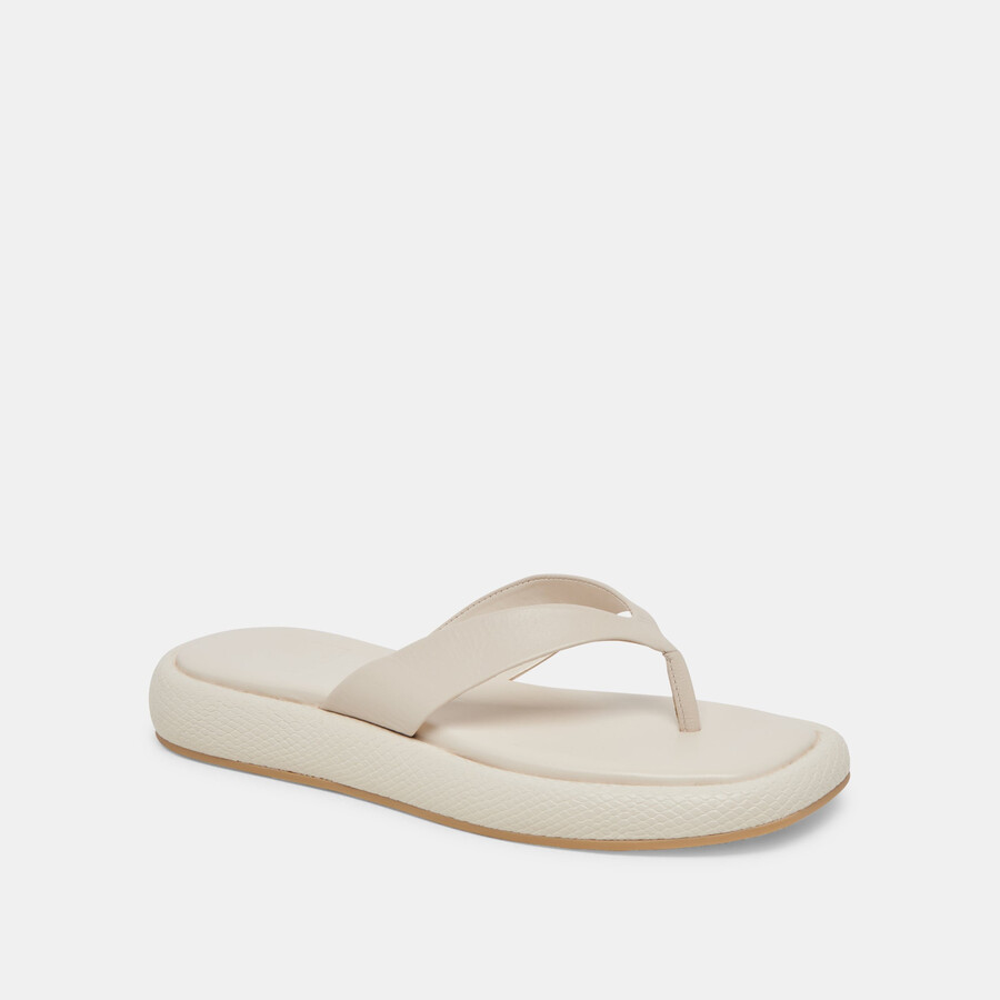 adin sandalen elfenbein leder