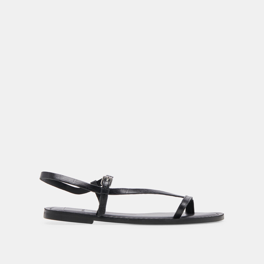 wandre sandalen noir geprägtes leder