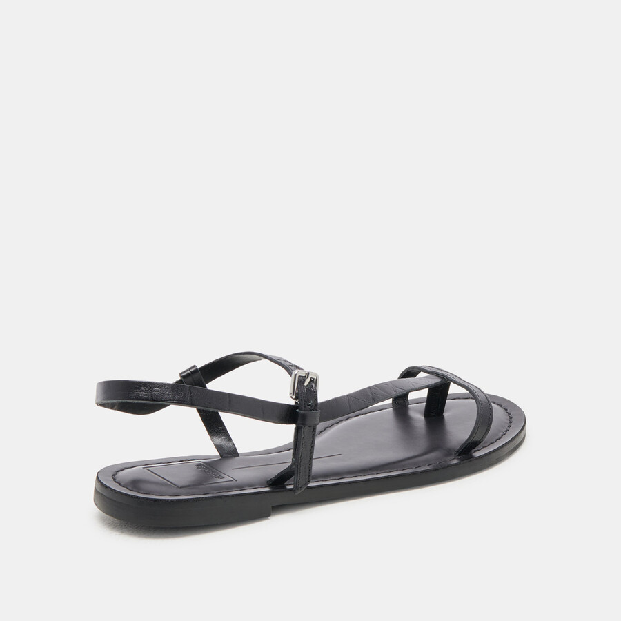 wandre sandalen noir geprägtes leder
