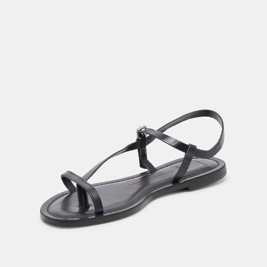 wandre sandalen noir geprägtes leder