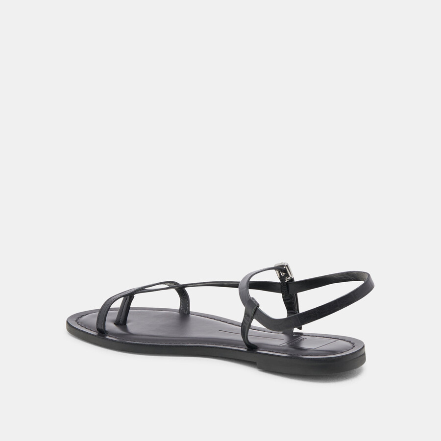 wandre sandalen noir geprägtes leder