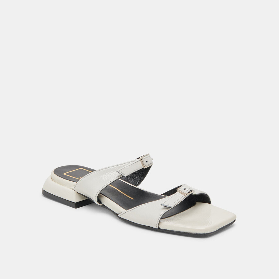 lavern sandalen off white crinkle lack