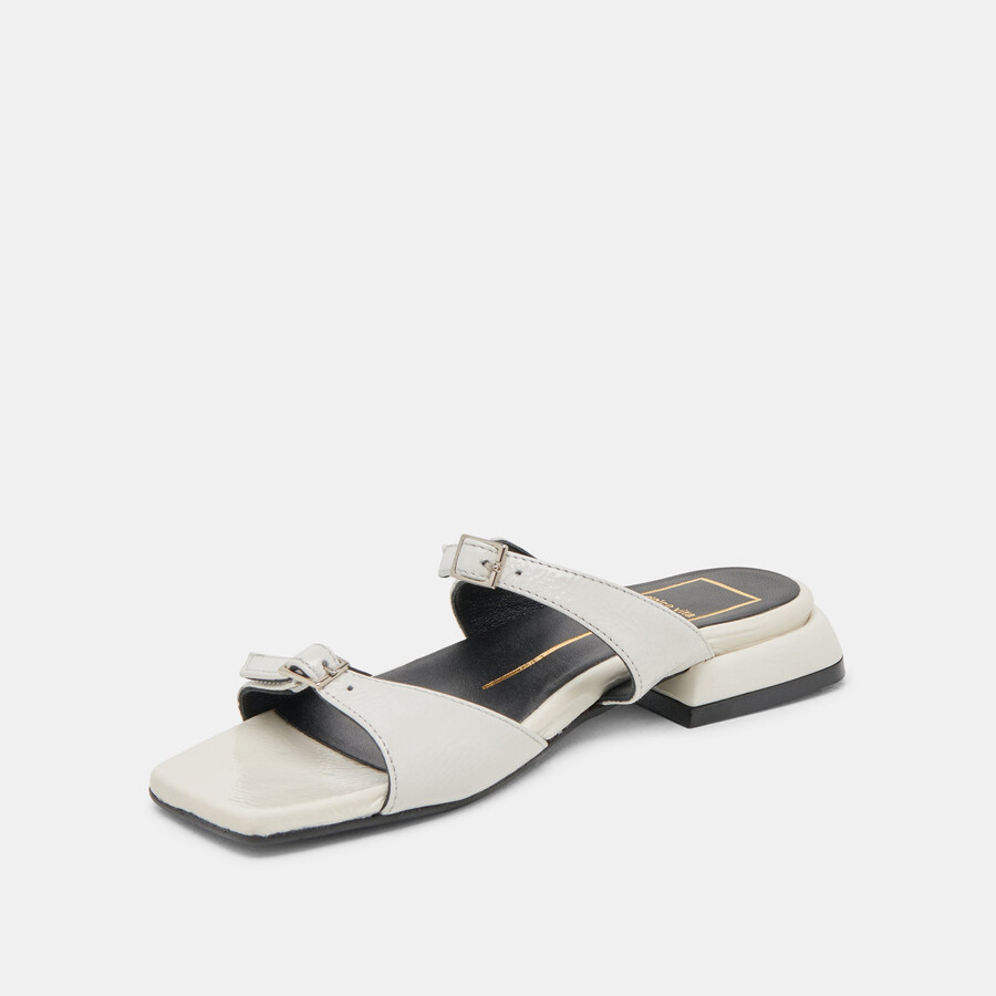 lavern sandalen off white crinkle lack