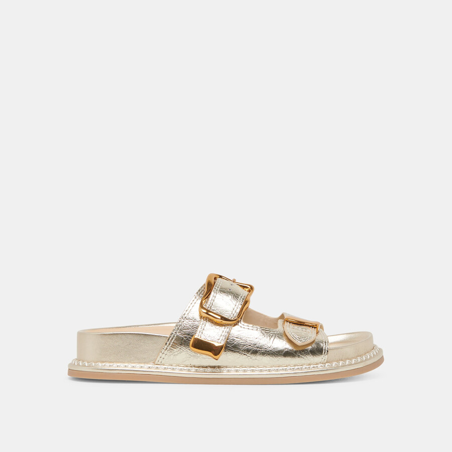 sevana sandalen hellgoldenes leder im used-look