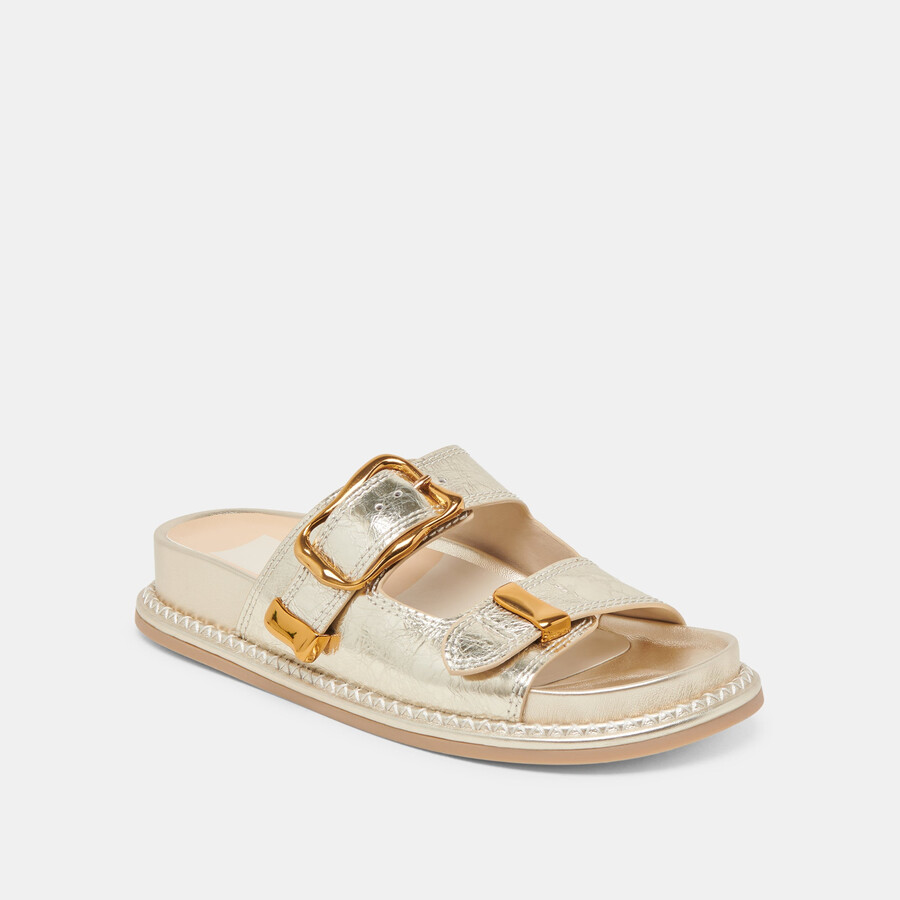 sevana sandalen hellgoldenes leder im used-look