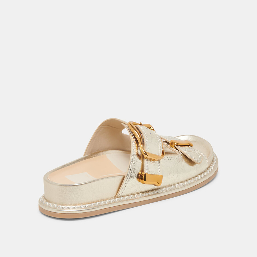 sevana sandalen hellgoldenes leder im used-look