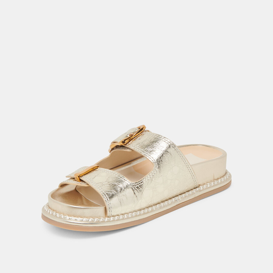 sevana sandalen hellgoldenes leder im used-look