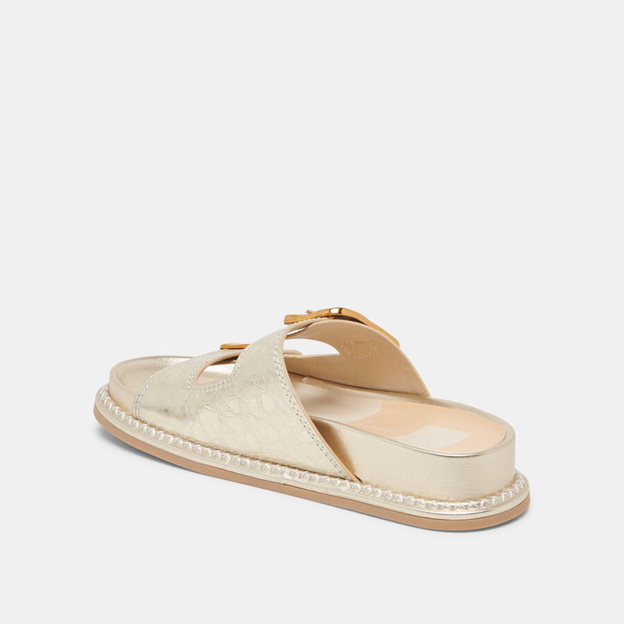 sevana sandalen hellgoldenes leder im used-look