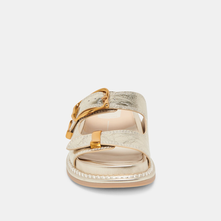 sevana sandalen hellgoldenes leder im used-look