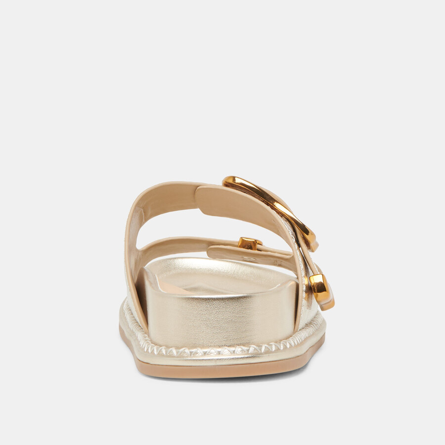 sevana sandalen hellgoldenes leder im used-look