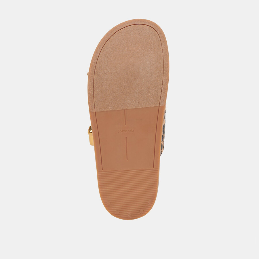 sevana sandalen dunkelbraunes leopardenmuster kalbsleder