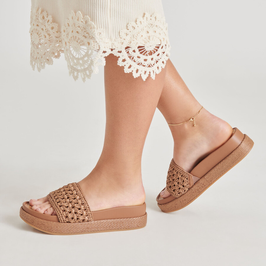 sidona sandalen braun raffia