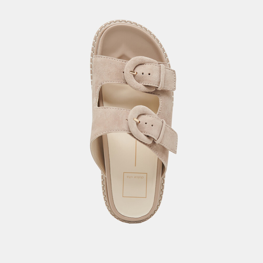 shauny sandalen dunkeltaupe wildleder