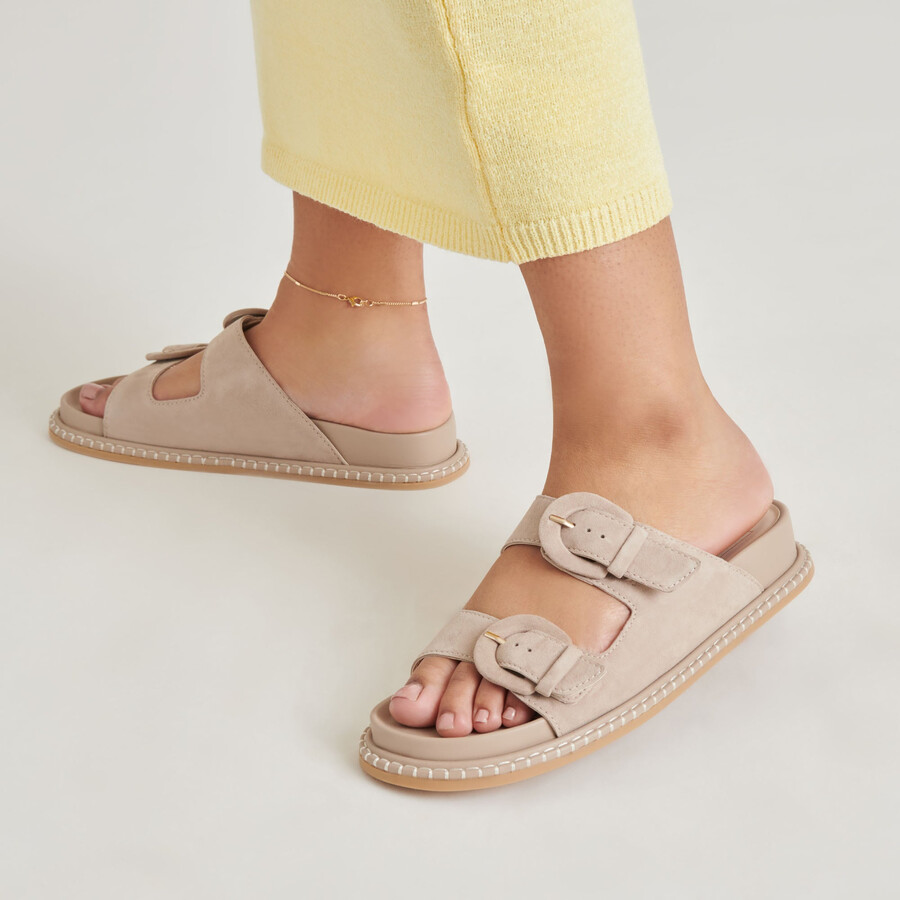 shauny sandalen dunkeltaupe wildleder
