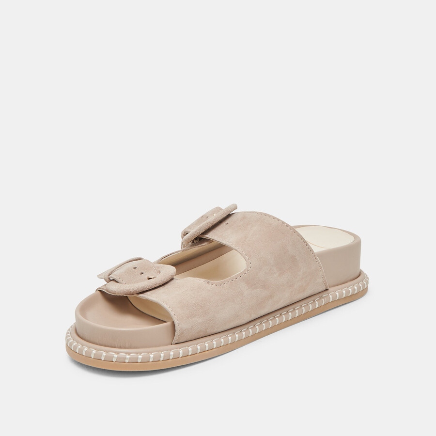 shauny sandalen dunkeltaupe wildleder