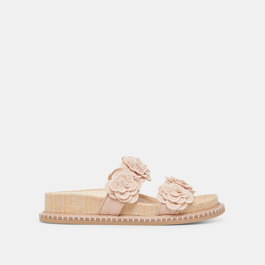 sherla sandalen praline raffia