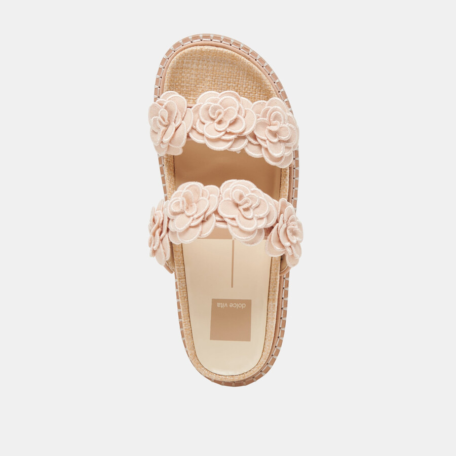 sherla sandalen praline raffia