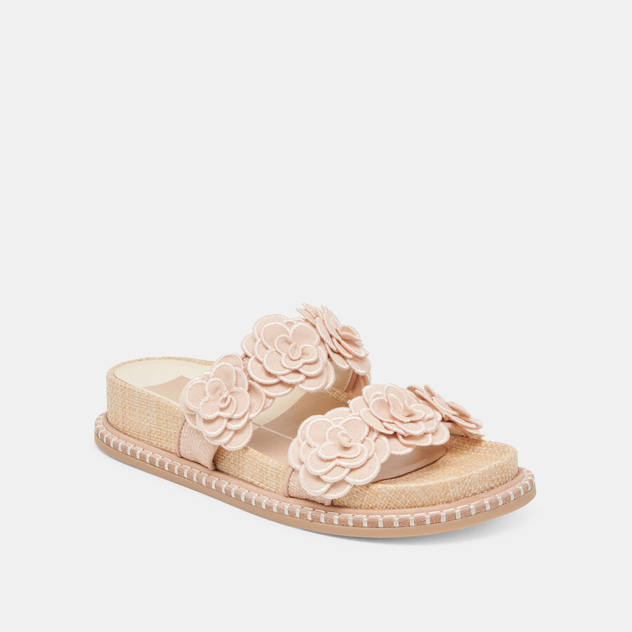 sherla sandalen praline raffia