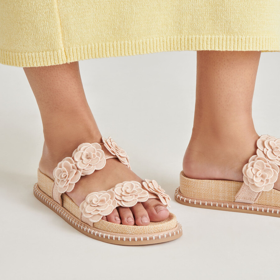 sherla sandalen praline raffia