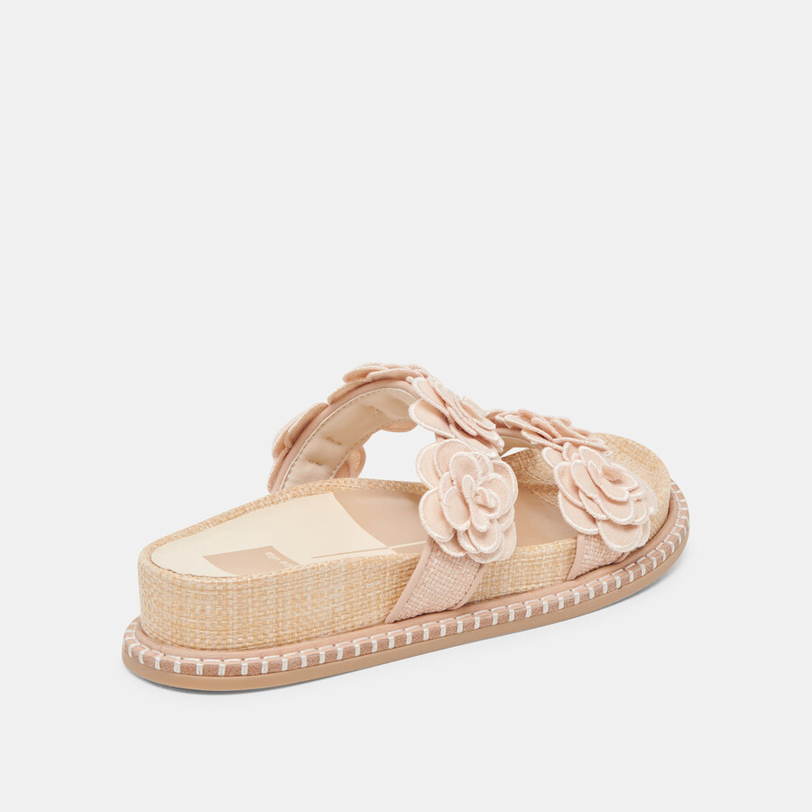 sherla sandalen praline raffia