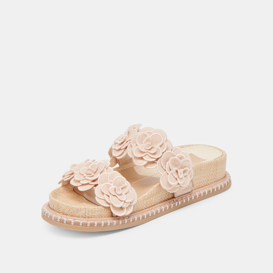 sherla sandalen praline raffia