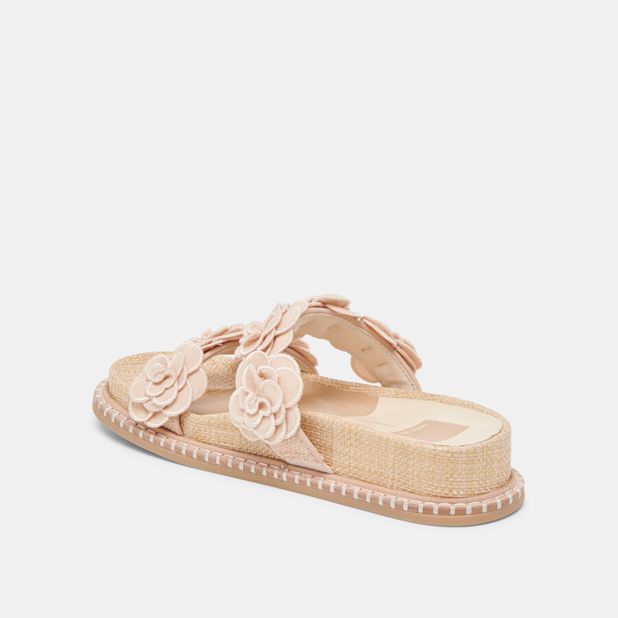 sherla sandalen praline raffia