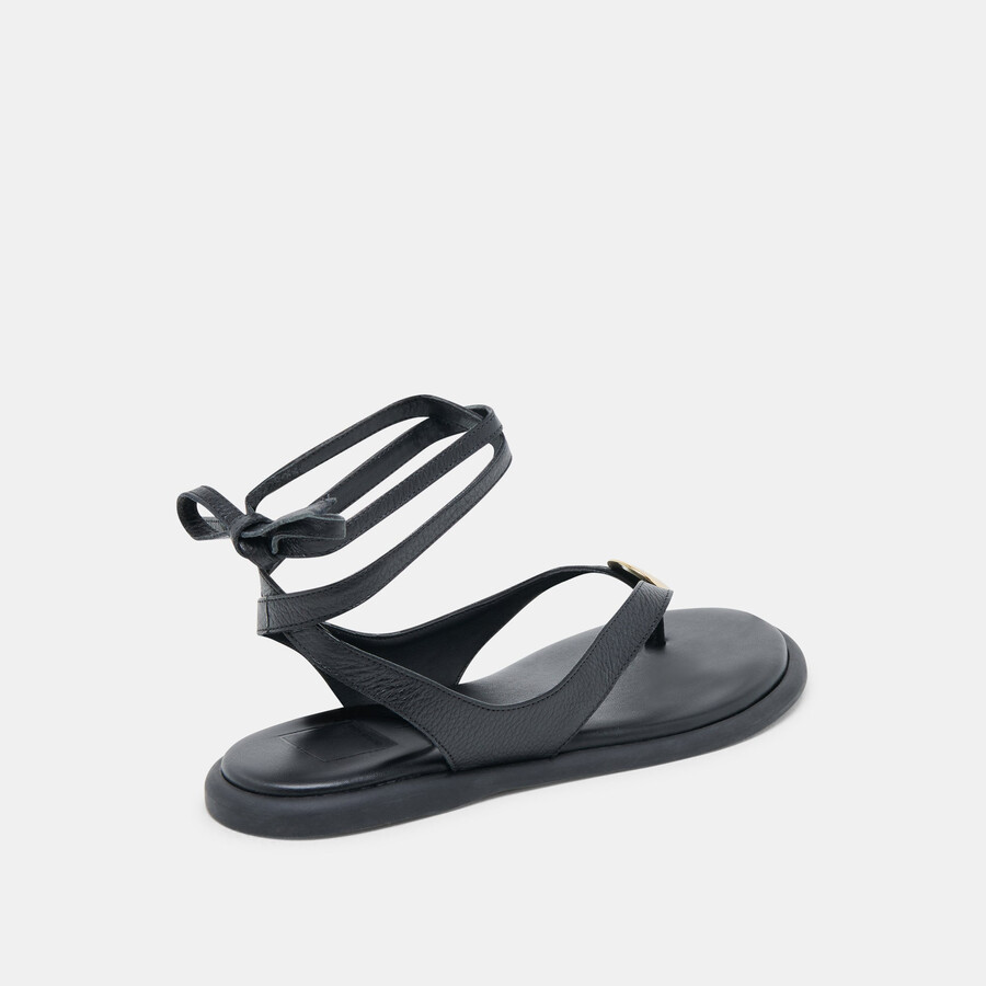 judy sandalen aus schwarzem leder