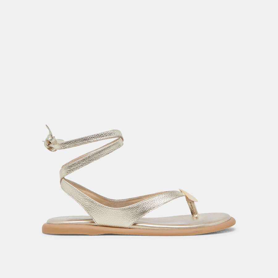 judy sandalen aus hellgoldenem leder