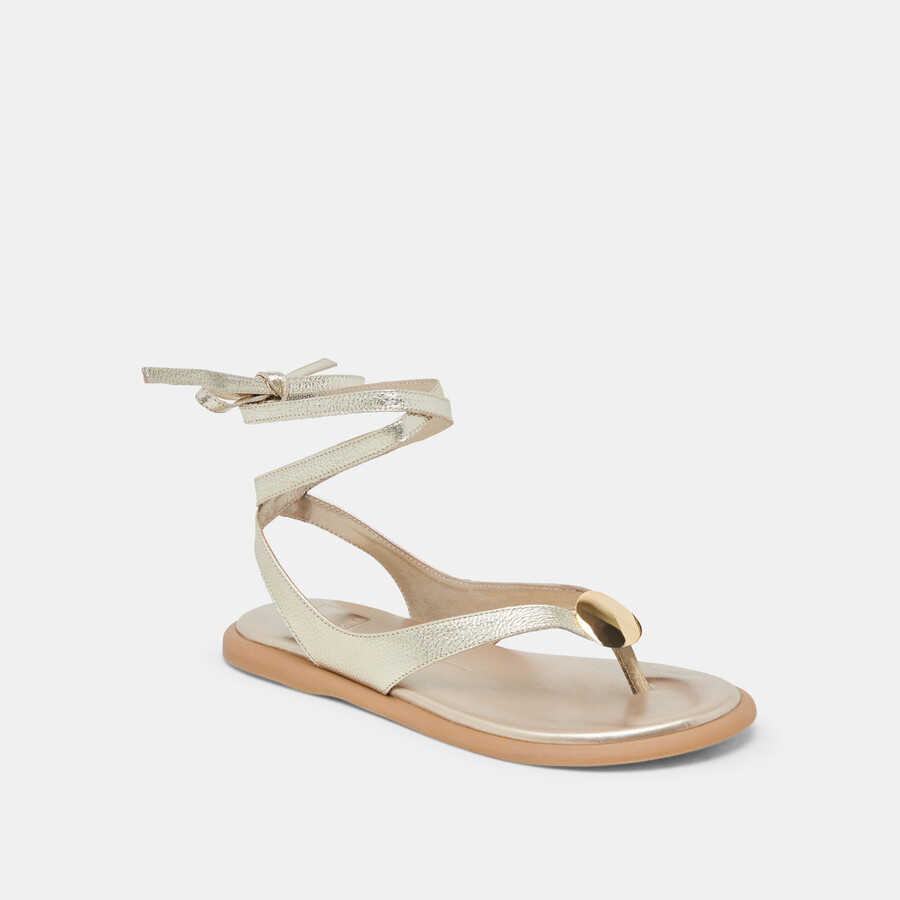 judy sandalen aus hellgoldenem leder