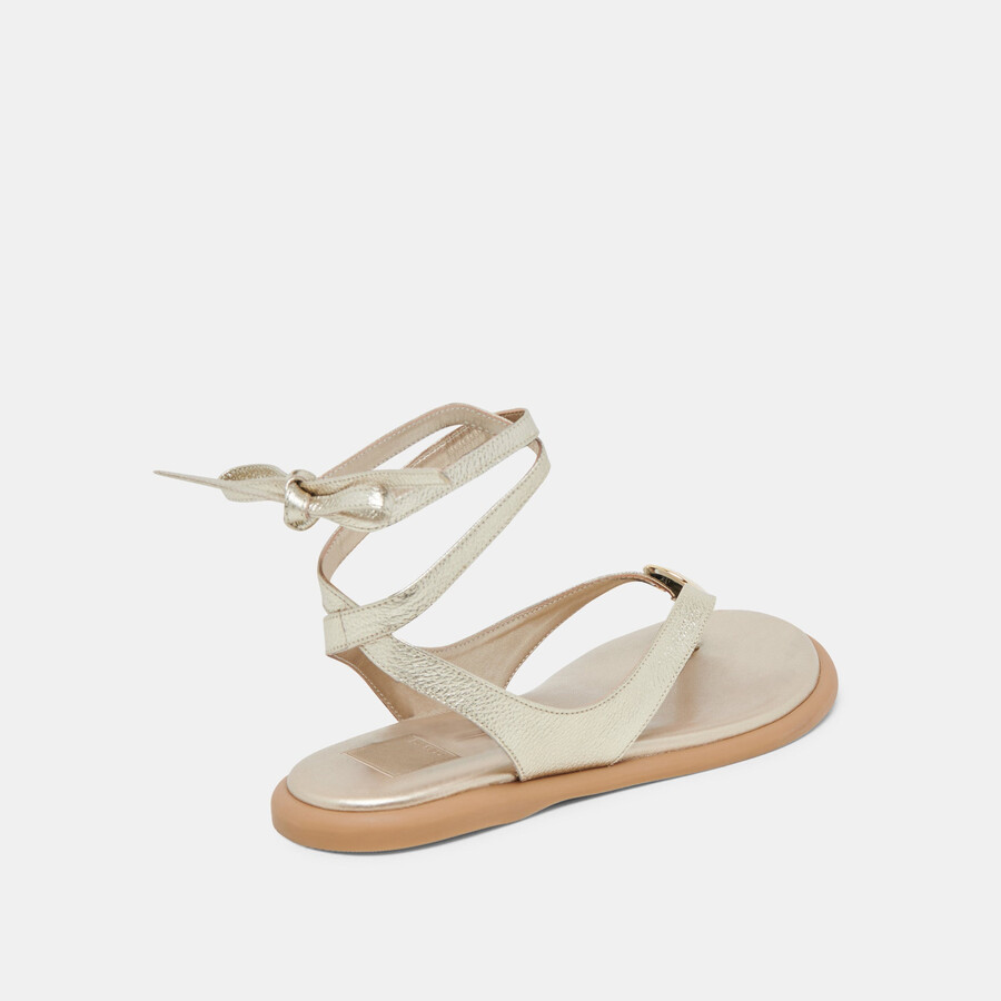 judy sandalen aus hellgoldenem leder
